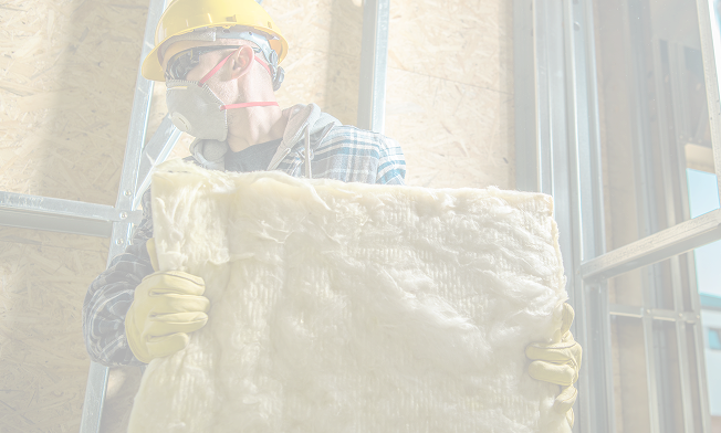 Profissional carregando isolamento térmico